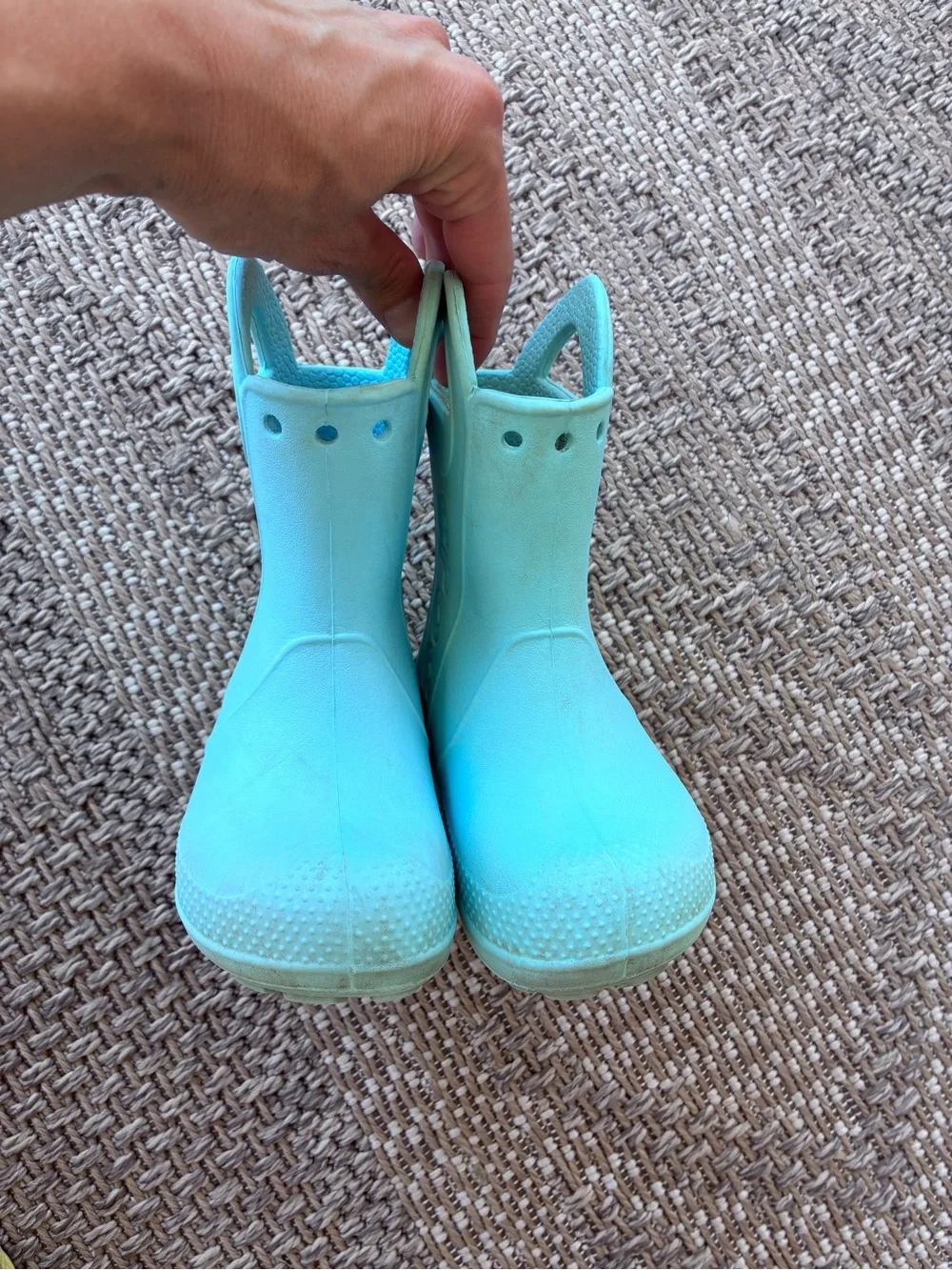 CROCS Kids Light Teal Rain & Snow Boots
